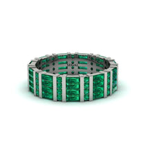 Baguette Emerald Eternity Wedding Band - Keegan No. 6 image 1