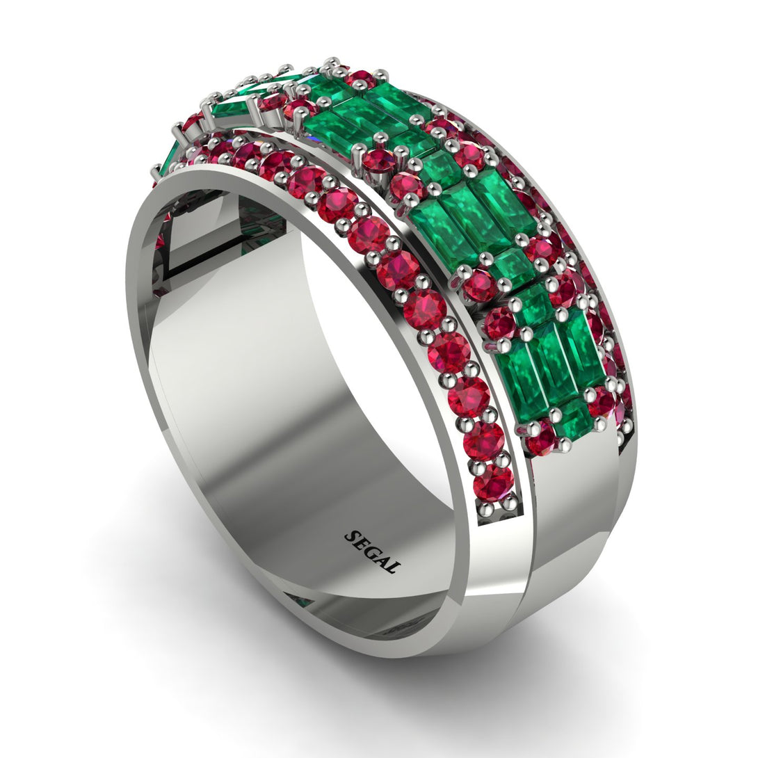 Baguette Emerald Eternity Wedding Band - Billy No. 51