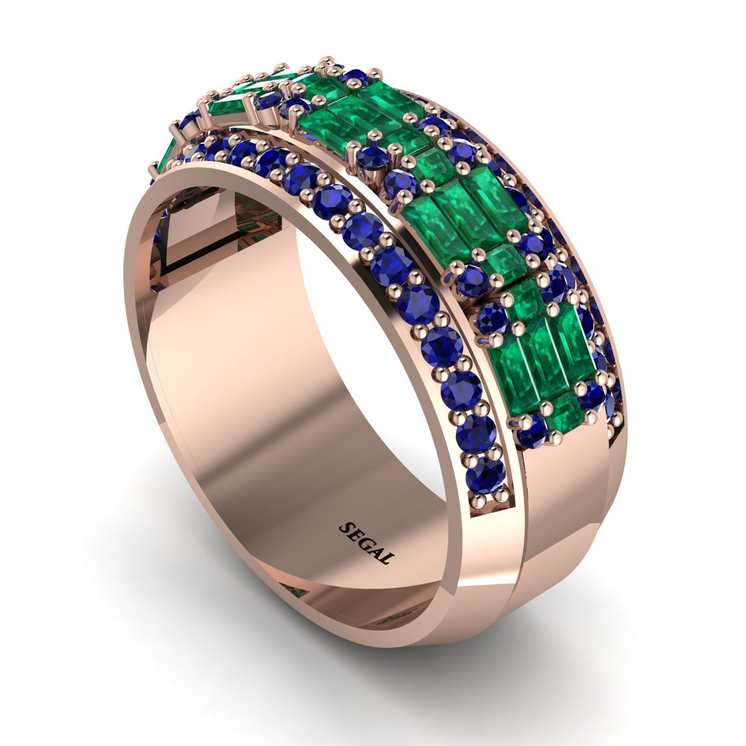 Baguette Emerald Eternity Wedding Band - Billy No. 65