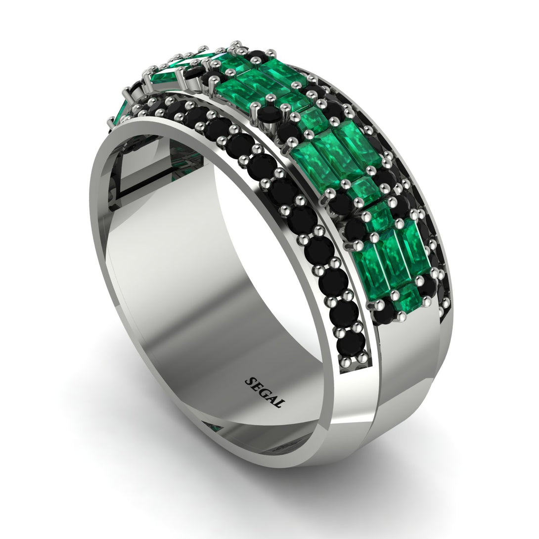Baguette Emerald Eternity Wedding Band - Billy No. 36