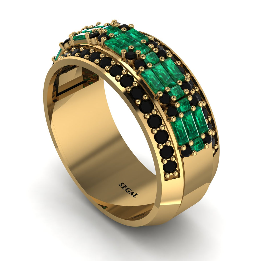 Baguette Emerald Eternity Wedding Band - Billy No. 34