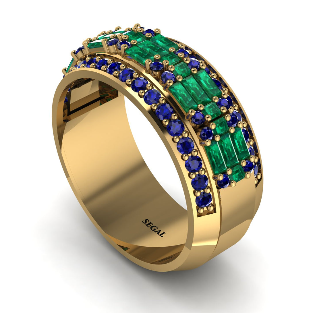 Baguette Emerald Eternity Wedding Band - Billy No. 64