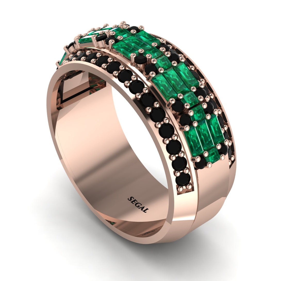 Baguette Emerald Eternity Wedding Band - Billy No. 35