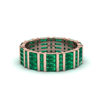 Baguette Emerald Eternity Wedding Band - Keegan No. 5 image 1