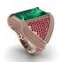 Baguette Emerald Majestic Men's Fashion Ring - Flynn No. 50