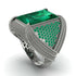 Baguette Emerald Majestic Men's Fashion Ring - Flynn No. 21