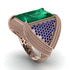 Baguette Emerald Majestic Men's Fashion Ring - Flynn No. 65