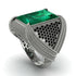 Baguette Emerald Majestic Men's Fashion Ring - Flynn No. 36
