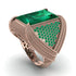 Baguette Emerald Majestic Men's Fashion Ring - Flynn No. 20 image 1