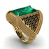 Baguette Emerald Majestic Men's Fashion Ring - Flynn No. 34 image 1