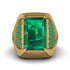 Baguette Emerald Majestic Men's Fashion Ring - Flynn No. 19