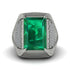 Baguette Emerald Majestic Men's Fashion Ring - Flynn No. 6