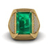Baguette Emerald Majestic Men's Fashion Ring - Flynn No. 4