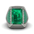 Baguette Emerald Majestic Men's Fashion Ring - Flynn No. 21 image 2