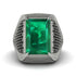 Baguette Emerald Majestic Men's Fashion Ring - Flynn No. 36 image 2