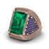 Baguette Emerald Majestic Men's Fashion Ring - Flynn No. 65