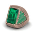 Baguette Emerald Majestic Men's Fashion Ring - Flynn No. 20