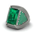 Baguette Emerald Majestic Men's Fashion Ring - Flynn No. 21 image 3