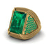 Baguette Emerald Majestic Men's Fashion Ring - Flynn No. 19 image 3