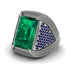 Baguette Emerald Majestic Men's Fashion Ring - Flynn No. 66