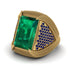 Baguette Emerald Majestic Men's Fashion Ring - Flynn No. 64 image 3