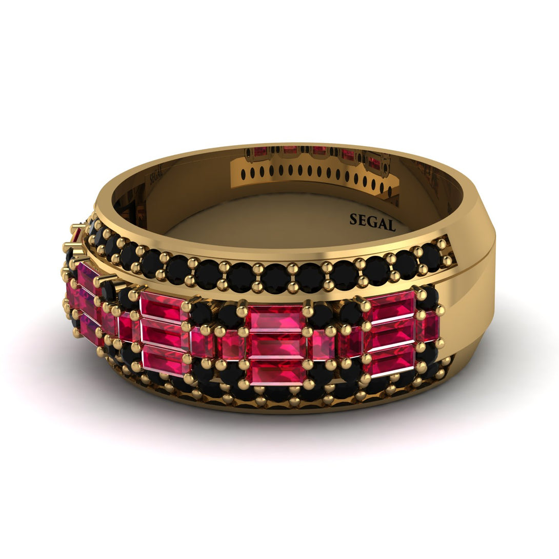 Baguette Ruby Eternity Wedding Band - Billy No. 40