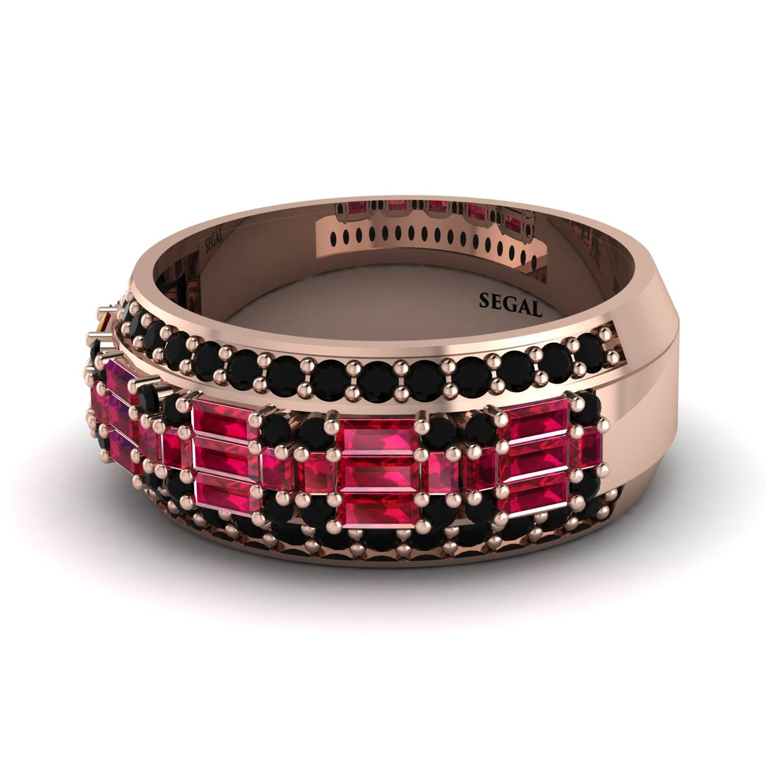 Baguette Ruby Eternity Wedding Band - Billy No. 41