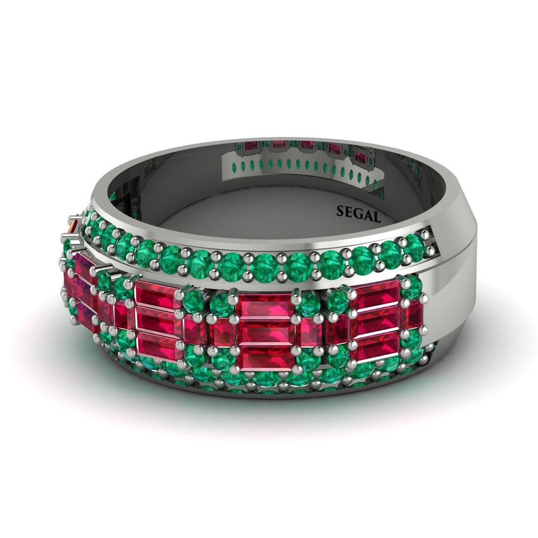 Baguette Ruby Eternity Wedding Band - Billy No. 27