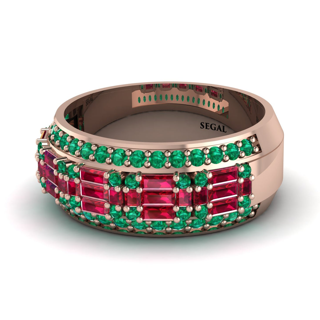 Baguette Ruby Eternity Wedding Band - Billy No. 26