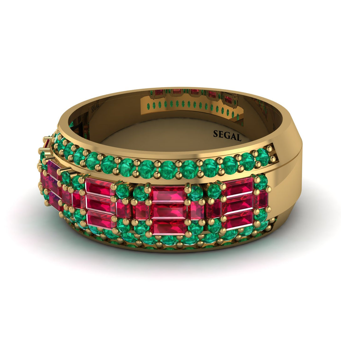 Baguette Ruby Eternity Wedding Band - Billy No. 25