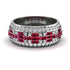 Baguette Ruby Eternity Wedding Band - Billy No. 12