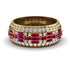 Baguette Ruby Eternity Wedding Band - Billy No. 10