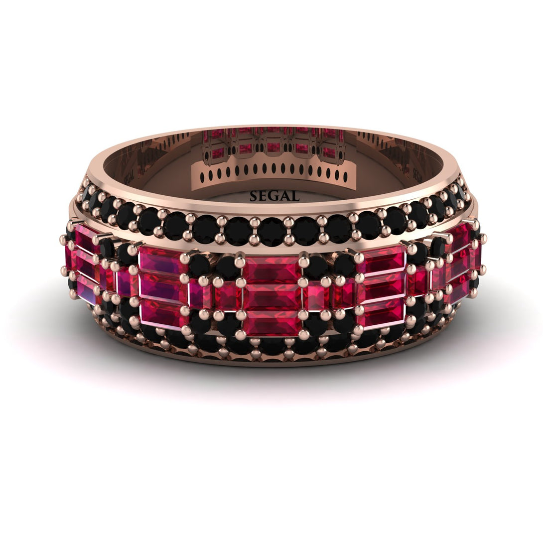 Baguette Ruby Eternity Wedding Band - Billy No. 41