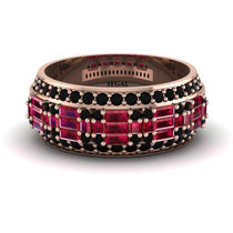Baguette Ruby Eternity Wedding Band - Billy No. 41 image 1