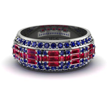 Baguette Ruby Eternity Wedding Band - Billy No. 72 image 1