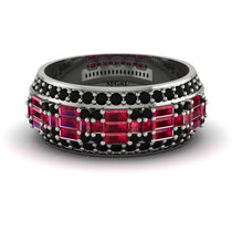 Baguette Ruby Eternity Wedding Band - Billy No. 42 image 1