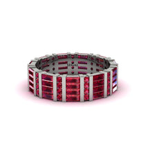 Baguette Ruby Eternity Wedding Band - Keegan No. 12 image 1