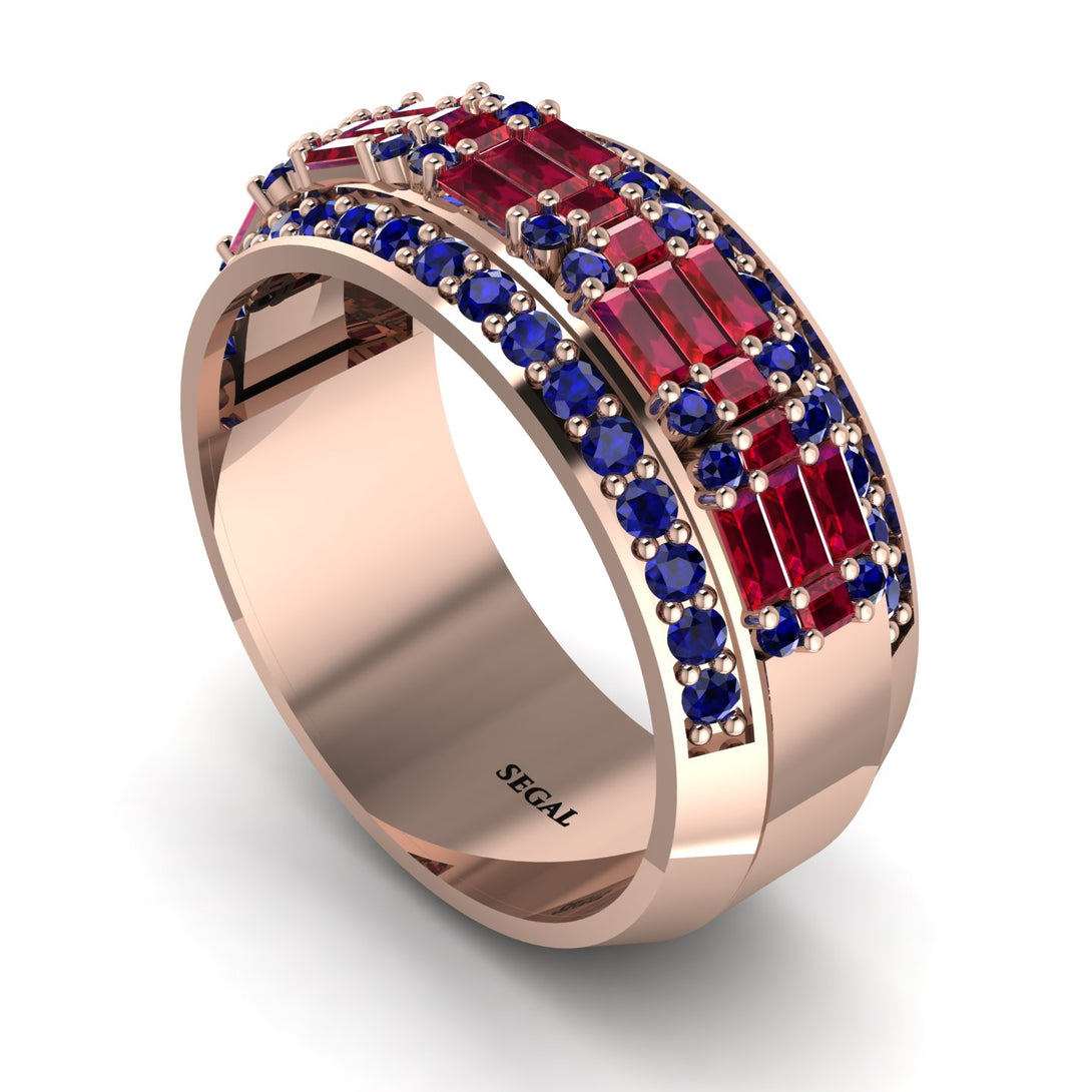 Baguette Ruby Eternity Wedding Band - Billy No. 71