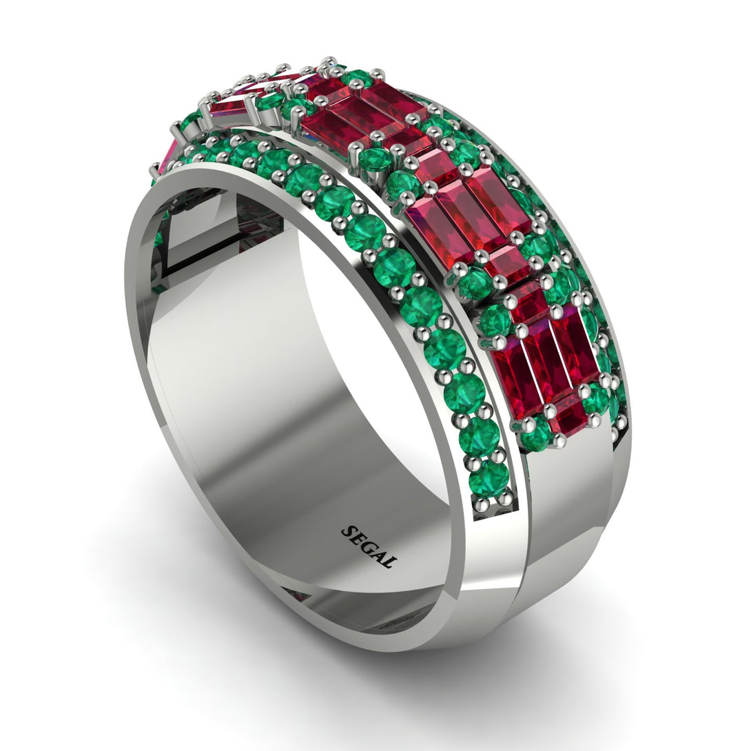 Baguette Ruby Eternity Wedding Band - Billy No. 27