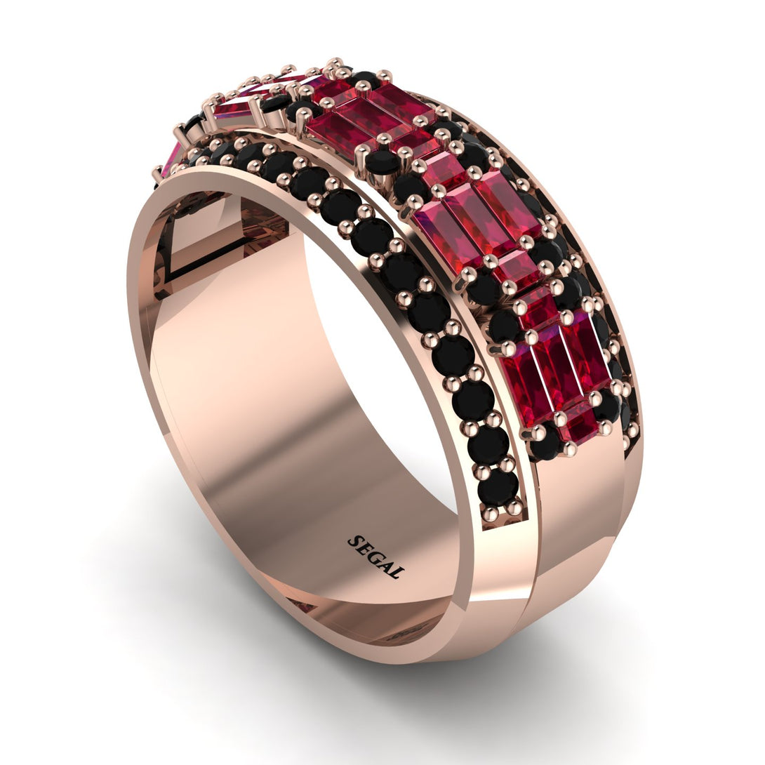 Baguette Ruby Eternity Wedding Band - Billy No. 41
