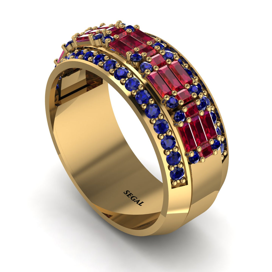 Baguette Ruby Eternity Wedding Band - Billy No. 70