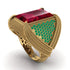 Baguette Ruby Majestic Men's Fashion Ring - Flynn No. 25