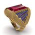 Baguette Ruby Majestic Men's Fashion Ring - Flynn No. 70