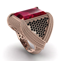 Baguette Ruby Majestic Men's Fashion Ring - Flynn No. 41 image 1