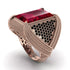 Baguette Ruby Majestic Men's Fashion Ring - Flynn No. 41