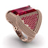 Baguette Ruby Majestic Men's Fashion Ring - Flynn No. 56