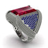 Baguette Ruby Majestic Men's Fashion Ring - Flynn No. 72 image 1