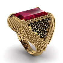 Baguette Ruby Majestic Men's Fashion Ring - Flynn No. 40 image 1