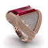 Baguette Ruby Majestic Men's Fashion Ring - Flynn No. 11