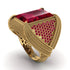 Baguette Ruby Majestic Men's Fashion Ring - Flynn No. 55